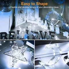 Paquete de 12 mini luces de hadas a pilas de 2,1 m y 20 LED