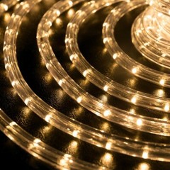 25’ft Warm White Indoor Decorative Accent Seasonal Holiday LED Rope Lights