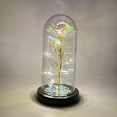 Unbranded Covered LED Rose Eternal Rose Fairy light Battery Flower Holiday Gift