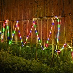 Solar String Lights with PVC Tube, 1 Pack, 33 Ft, 100 LED, Multi Color, 8 Mod…