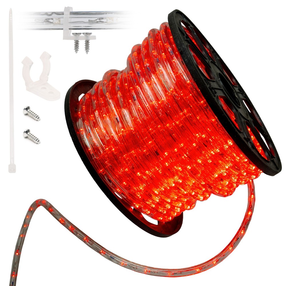 Red LED Rope Lights 10′ 25′ 50′ 100 150ft, Connectable Indoor Outdoor Waterproof