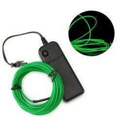 Battery Powered Neon LED Lights Glow EL Wire String Strip Rope Tube Party Decor