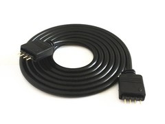 4 Pack Black 3M 9.84ft RGB LED Strip Connector Extension Cable – 4 Pin Connec…