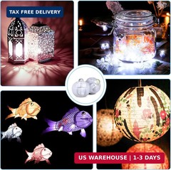 LIHAO 30pcs LED Balloon Lights Mini Round LED Ball Lights, White | Battery Power