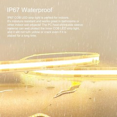 100ft COB Outdoor LED Strip IP67 Waterproof, 3000K Warm White