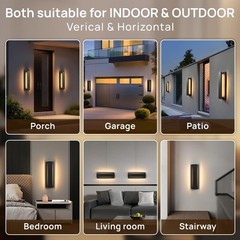 Jokaonotl 15.7 In Modern Outdoor Wall Light Fixtures 3000K Led Exterior
