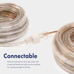 Red 16-Mode LED Strip Light, Outdoor Waterproof Connectable Lighting