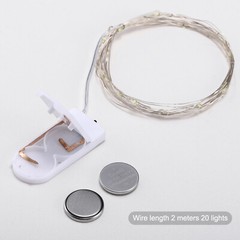 1-200PACK 6.6ft 20 LED Battery Operated Mini LED Copper Wire String Fairy Lights