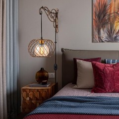 Hanging Lamps Swag Lights Plug in Wall sconces with On/Off Switch Wire Caged …