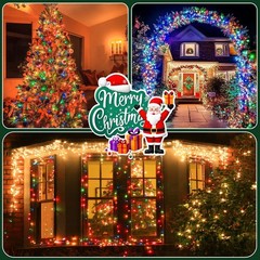 Multicolor 200 LED Christmas String Lights Waterproof Christmas Lights 8 Mode