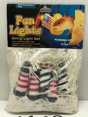 Vintage Lighthouse Blow Mold String Light Set Fun Lights Primal Lite Artline 02′