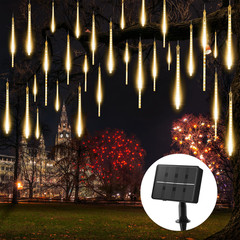 Brightown Solar Meteor Shower Lights Outdoor – 576 Led Rain Drop Lights 16
