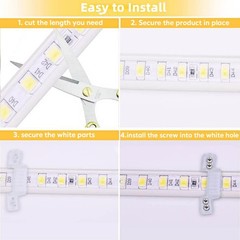 pcningled 49.2ft Waterproof LED Light Strips AC 110V 120V Outdoor Lights 15m