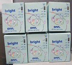 6 X onn LED Fairy Light String Light 16+ Feet each W/REMOTE multiple colors