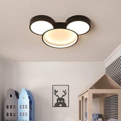 Xindar Modern Led Ceiling Light Acrylic Cartoon Mickey Mouse Flush Mount Light