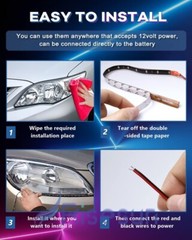 6PCS 12V 12″ 1FT Waterproof LED Strip Light For Motors Car Truck Boat Flexible