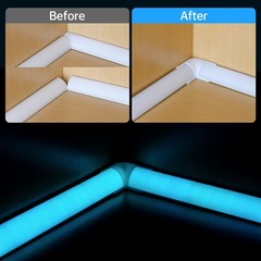 8Pack White Plastic Corner Connector for V1SW LED Channel LC08