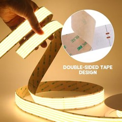 3000K COB LED Strip Light 3cm Wide 1600Leds/m DC 24V Flexible Home DIY Lighting