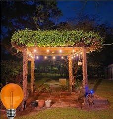 15 Pack LED G40 Plastic Filament Outdoor Globe Replacement Bulbs, Orange