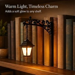 Mini Library Lantern Bookshelf Lamp Book Shelf Lighting Decor Night Light