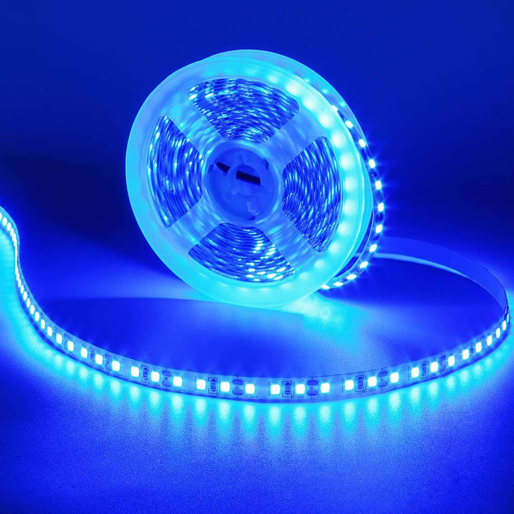 16.4ft Blue LED Strip Lights 600 LEDs SMD2835 Flexible 12V Tape Light IP20