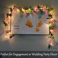 2m/20 Led Purple Wisteria Flower String Light Indoor Room Decoration Gift