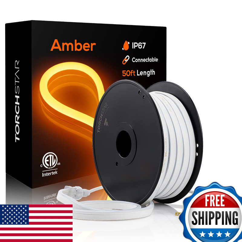 Torchstar Premium 50Ft Led Neon Rope Light Graduation Decorations Outdoor Ip67