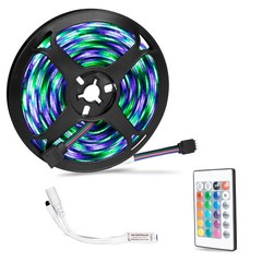 Color LED Strip Lights, Smart Light with IR Remote Control, RGB LED 1ROLL16.4ft