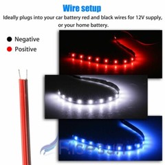6PCS 12V 12″ 1FT Waterproof LED Strip Light For Motors Car Truck Boat Flexible