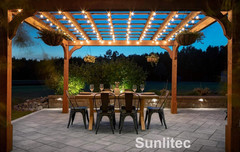 Solar String Lights Waterproof LED Indoor/Outdoor Hanging Umbrella Lights with 3
