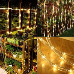 Solar Rope Lights LED PVC Tube Fairy String Lights For Garden Outdoor Waterproof