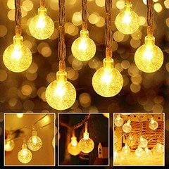 Merdeco Plug in 10ft 20 LED Globe String Lights Indoor Outdoor Decorative Fairy