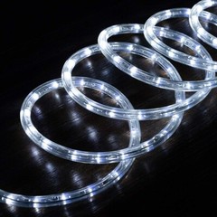Assorted Size White LED Rope Lighting Waterproof Outdoor Christmas Tree Deco