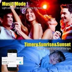 16.4′ 5050 RGB Waterproof LED Strip Light SMD Kit Bluetooth WiFi Phone Controll