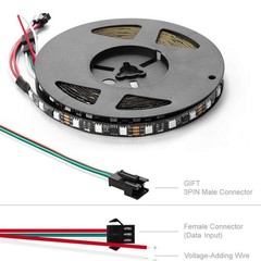 5M DC 12V WS2811 Addressable Dream Color 150/300 5050 RGB Pixel LED Strip Lights