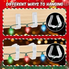 Hydream 100Pcs Christmas Light Clips Hooks,Outdoor Roof Hangers Fascia Boards…