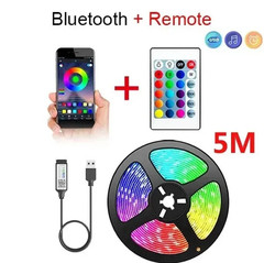 Bluetooth USB RGB LED Strip Light 5M – 5050 SMD Flexible Lighting for TV & Room