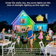 Permanent Outdoor Lights,200FT RGB Eave Light,IP67 Waterproof Lighting for House