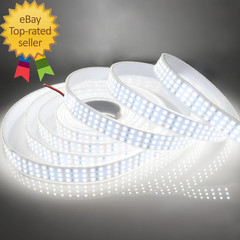 16.4Ft Super Bright Triple Row LED Strip Lights, Daylight White 6000K DC12V 1800
