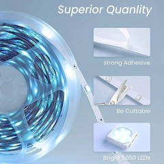 Multicolor Smart LED Strip Lights 100ft – App & Remote Control for Mood Lighting