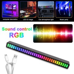 2/4PACK Rechargeable Music Rhythm Voice Light Bar, Sound Activated RGB Light Bar