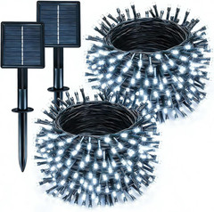 Solar String Lights Outdoor Waterproof 2 Pack Total 66Ft 200LED 8 Modes Twinkle