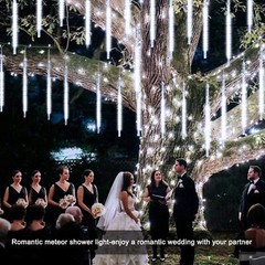 Meteor Shower Lights Rain Drop Snowfall Icicle String Lights for Xmas Tree