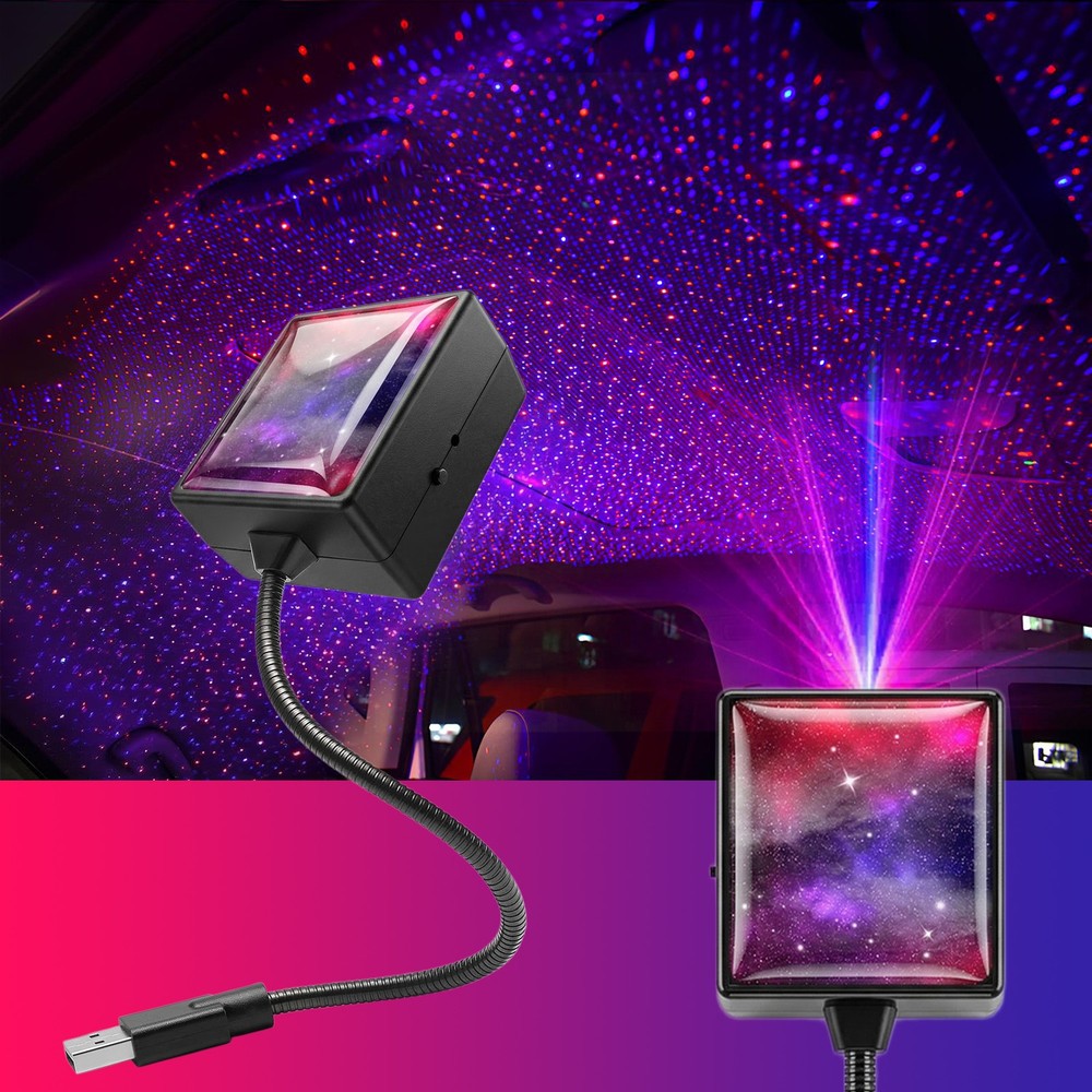 USB Car Roof Star Projector Night Light Projector Night Light Neon Accent Light