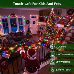 1500 LED 470FT Christmas Lights Outdoor,12 Lighting Modes Christmas String Light