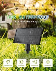 Zuske Solar String Lights Outdoor Waterproof – 2200K Eskst38-50Ft-25Us-Solar