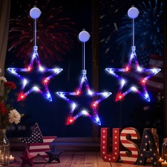 3 Pack Battery Operated 4th of July String Lights – Red White Blue Indoor Decor