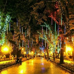 50CM LED Fairy Lights Meteor Shower Rain T8 Tube Christmas Snowfall Tree Outdoor