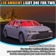 Universal Car LED Strip Light, USB Port Auto Interior Decorative USB, Red