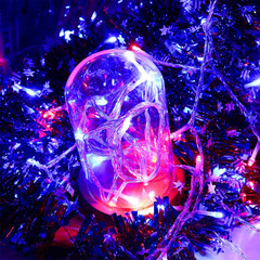4th of July Decorations-200Led 66Ft Red White Blue String Lights 8Mode Plug | In